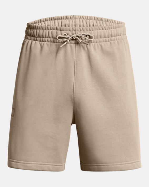 Men's UA Rival Terry Heavyweight Shorts in Brown image number 4